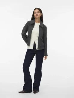 Vero Moda Jacken*VMSAFIR SHORT JACKET GA NOOS Dark Grey Melange