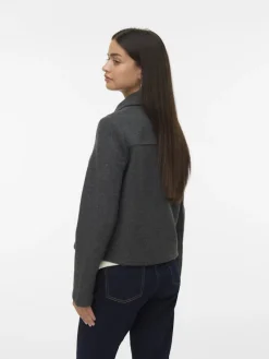 Vero Moda Jacken*VMSAFIR SHORT JACKET GA NOOS Dark Grey Melange