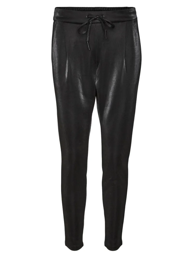 Vero Moda Hosen*VMSIAEVA MR LOOSE SHINY STRING PANT Black