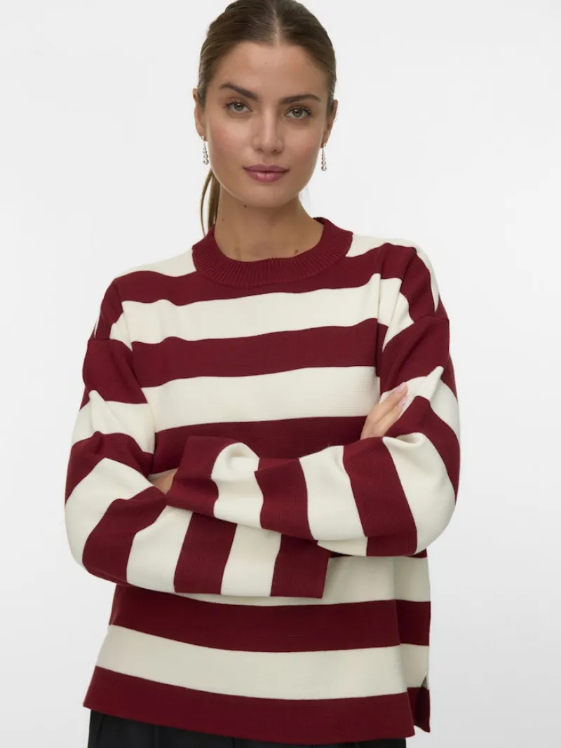 Vero Moda Pullover & Sweatshirts*VMSILJE LS O-NECK BOXY PULLOVER NOOS syrah