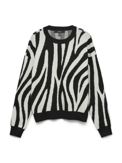 Vero Moda Pullover & Sweatshirts*VMSILJEANIMAL LS O-NCK PULLOVER GA NOOS birch
