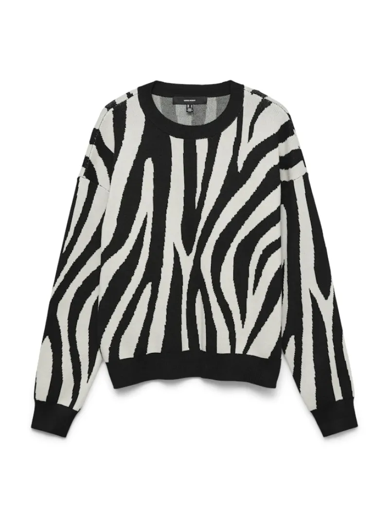 Vero Moda Pullover & Sweatshirts*VMSILJEANIMAL LS O-NCK PULLOVER GA NOOS birch