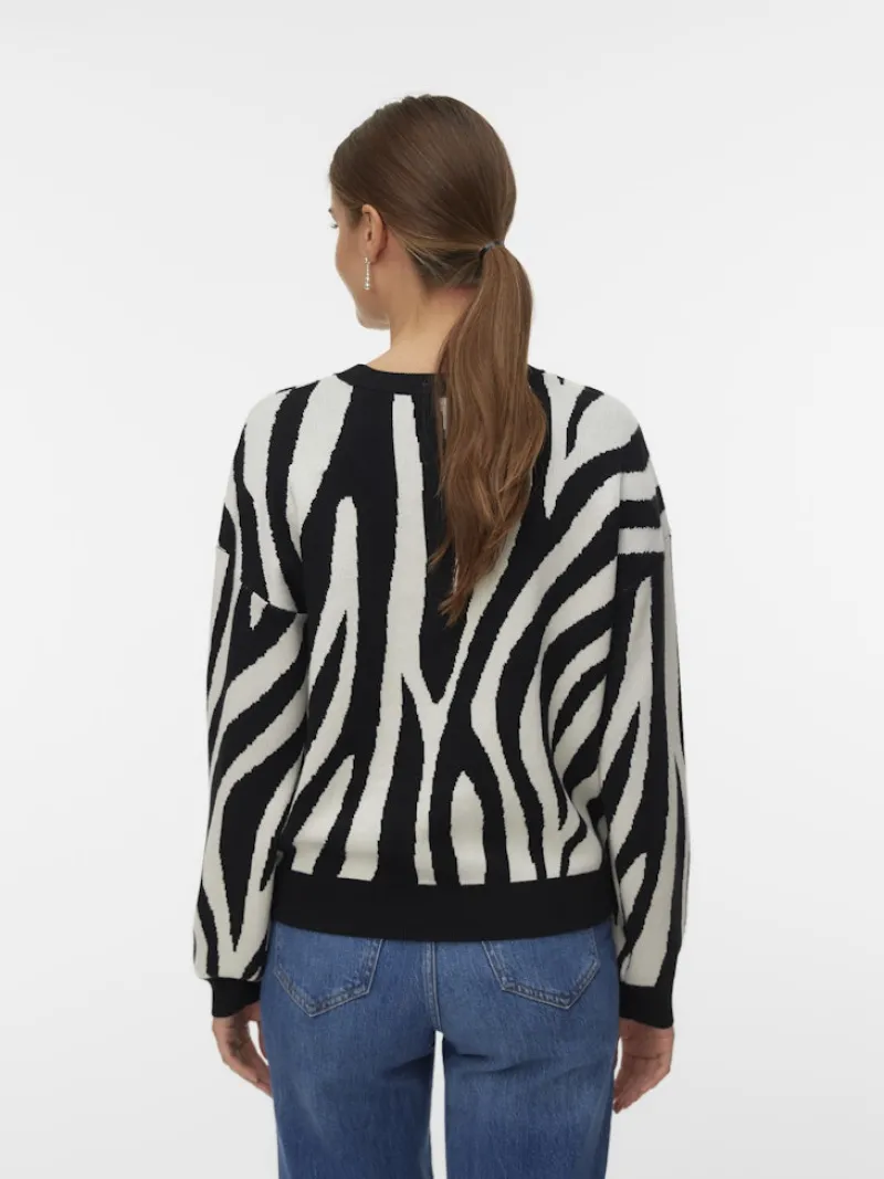 Vero Moda Pullover & Sweatshirts*VMSILJEANIMAL LS O-NCK PULLOVER GA NOOS birch