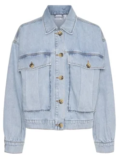 Vero Moda Jacken*VMSILKA L/S DNM SHACKET YO367 Light Blue Denim