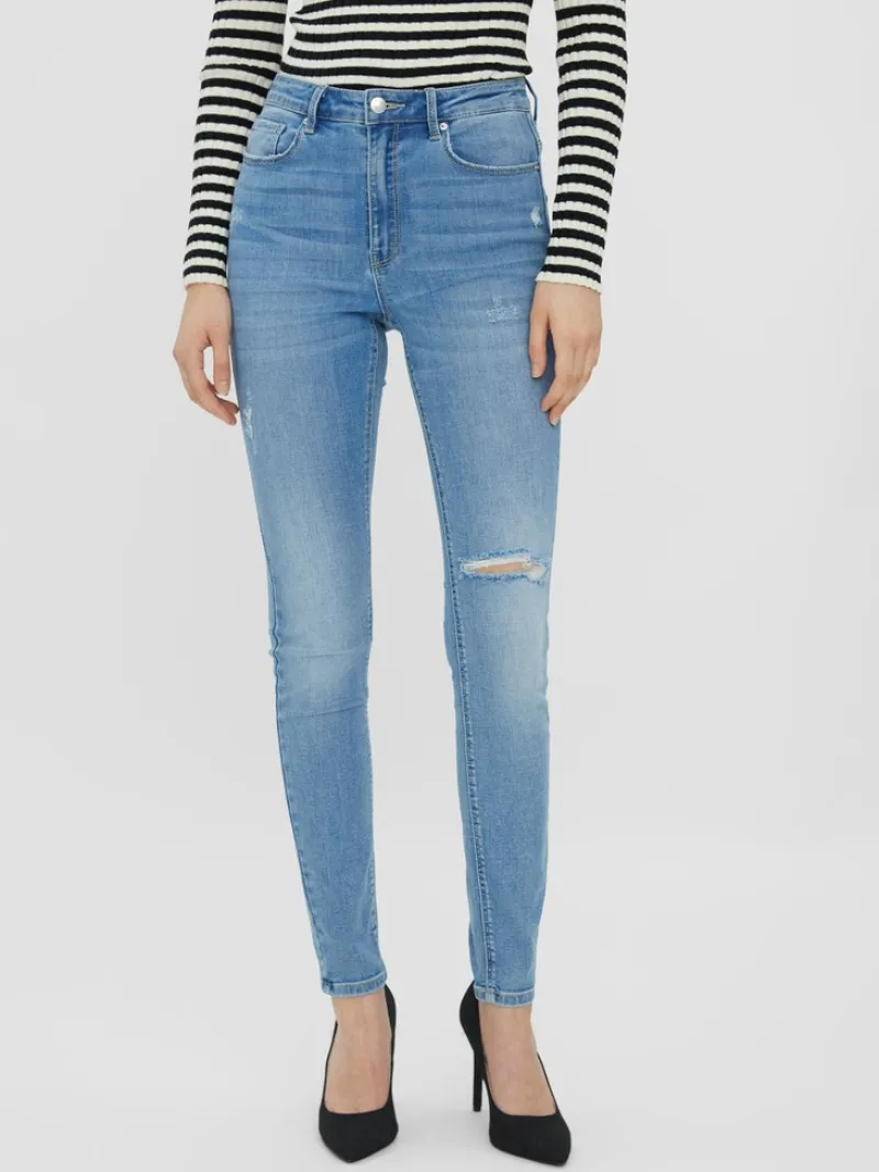 Vero Moda Jeans*VMSOPHIA HR SKINNY DESTR J LI371 NOOS Medium Blue Denim