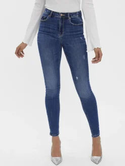 Vero Moda Jeans*VMSOPHIA HR SKINNY DESTR J LI388 NOOS Medium Blue Denim