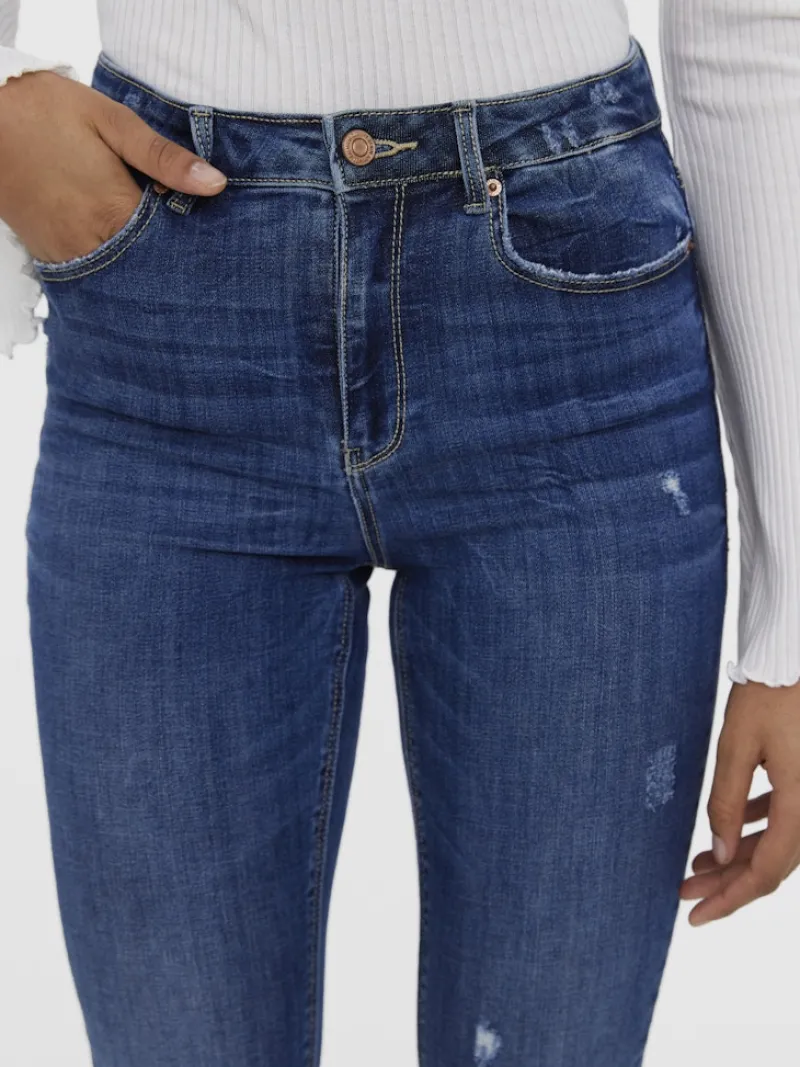 Vero Moda Jeans*VMSOPHIA HR SKINNY DESTR J LI388 NOOS Medium Blue Denim