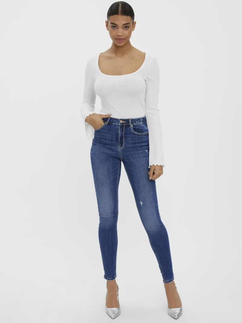 Vero Moda Jeans*VMSOPHIA HR SKINNY DESTR J LI388 NOOS Medium Blue Denim