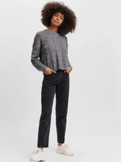 Vero Moda Pullover & Sweatshirts*VMSTINNA LS STRUCTURE BLOUSE GA Medium Grey Melange