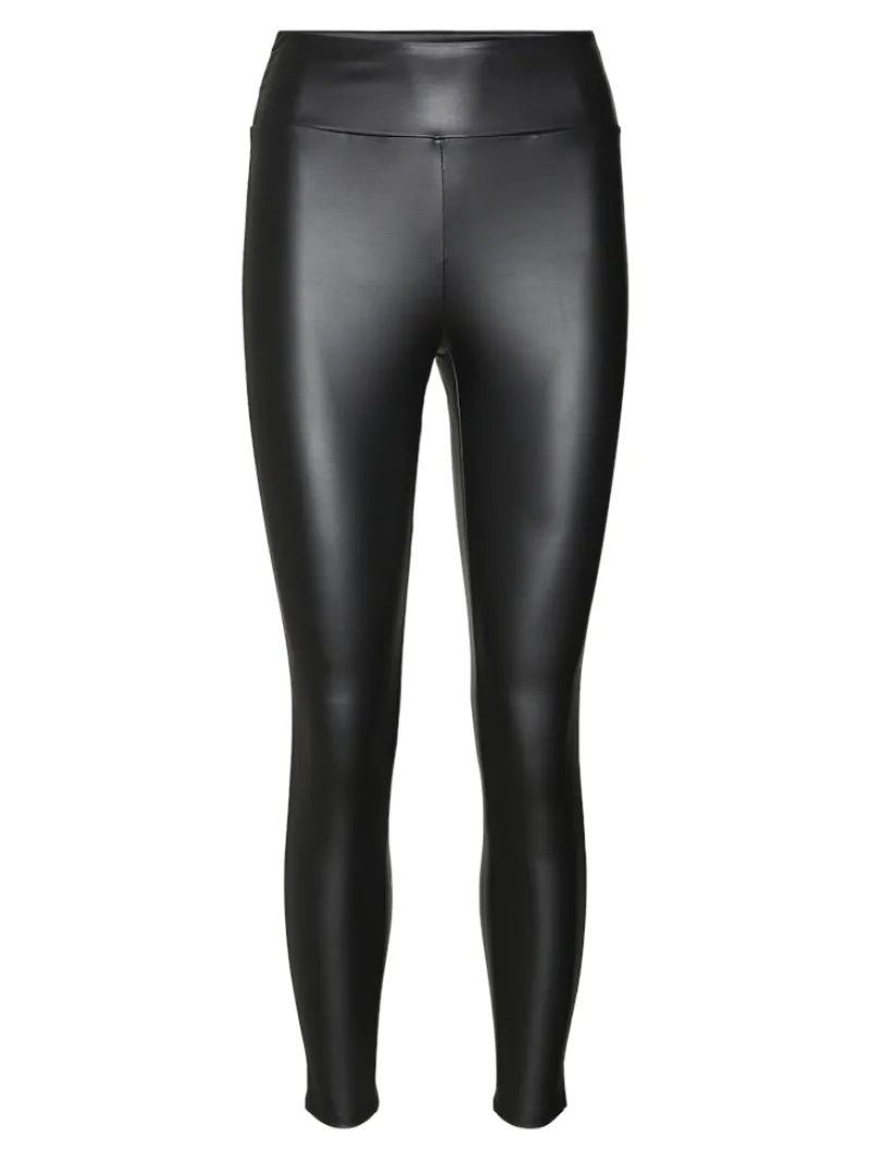 Vero Moda Hosen*VMSUELLA HR COATED LEGGING LCS Black