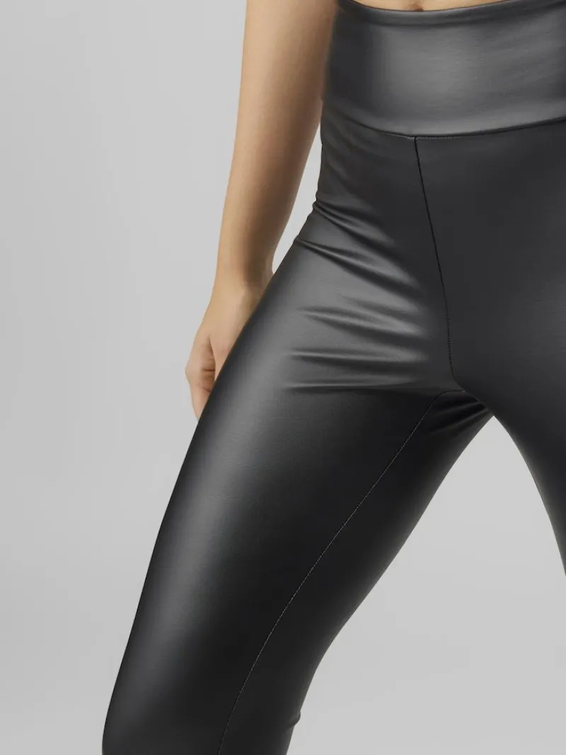 Vero Moda Hosen*VMSUELLA HR COATED LEGGING LCS Black