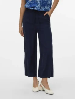 Vero Moda Hosen*VMTANYA HW 7/8 WIDE PANTS BOO Navy Blazer