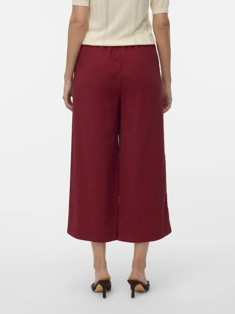 Vero Moda Hosen*VMTANYA HW 7/8 WIDE PANTS BOO syrah
