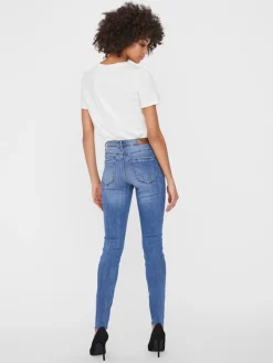 Vero Moda Jeans*VMTANYA MR S PIPING ANK DS CUT VI349 GA Medium Blue Denim