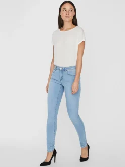 Vero Moda Jeans*VMTANYA MR S PIPING JEANS VI352 GA NOOS Light Blue Denim