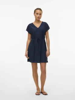 Vero Moda Kleider*VMTASSA SS SHORT DRESS JRS NOOS Navy Blazer