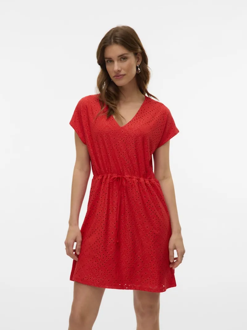 Vero Moda Kleider*VMTASSA SS SHORT DRESS JRS NOOS Fiery Red