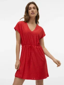 Vero Moda Kleider*VMTASSA SS SHORT DRESS JRS NOOS Fiery Red
