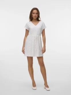 Vero Moda Kleider*VMTASSA SS SHORT DRESS JRS NOOS Snow White