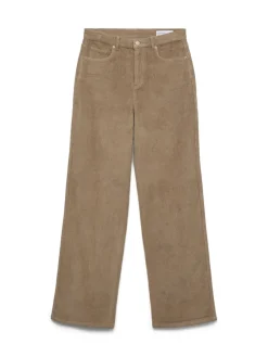 Vero Moda Hosen*VMTESSA HR WIDE CORDUROY PANTS GA NOOS Silver Mink