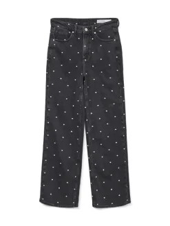 Vero Moda Jeans*VMTESSA HR WIDE EMB DOT JEANS RA132 Black Denim