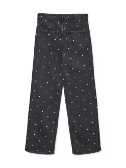 Vero Moda Jeans*VMTESSA HR WIDE EMB DOT JEANS RA132 Black Denim