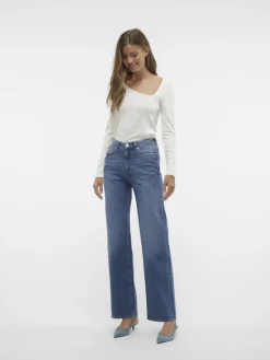 Vero Moda Jeans*VMTESSA HR WIDE JEANS RA380 GA NOOS Medium Blue Denim