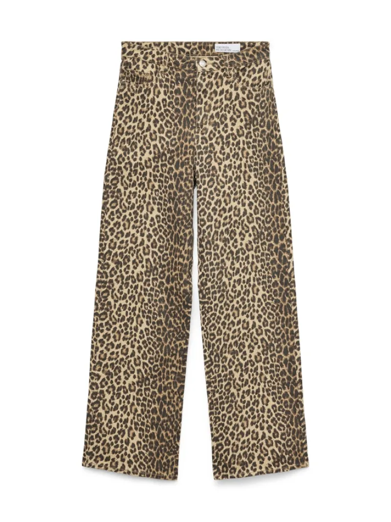 Vero Moda Jeans*VMTESSA HR WIDE STRETCH AOP JEANS NOOS Silver Mink