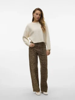 Vero Moda Jeans*VMTESSA HR WIDE STRETCH AOP JEANS NOOS Silver Mink