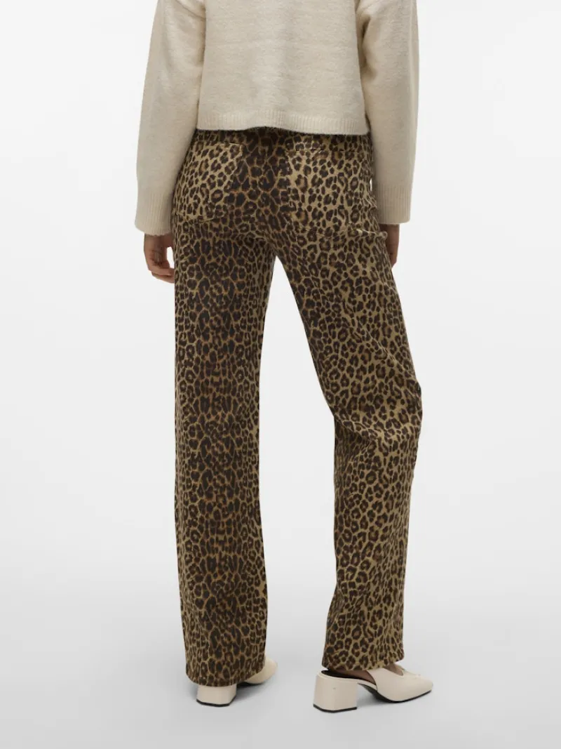 Vero Moda Jeans*VMTESSA HR WIDE STRETCH AOP JEANS NOOS Silver Mink