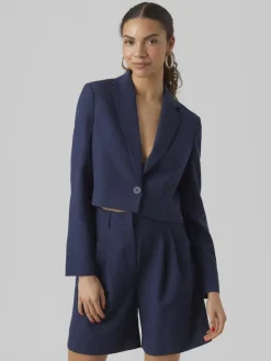 Vero Moda Jacken*VMTROIAN LS CROPPED BLAZER Navy Blazer
