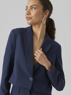 Vero Moda Jacken*VMTROIAN LS CROPPED BLAZER Navy Blazer