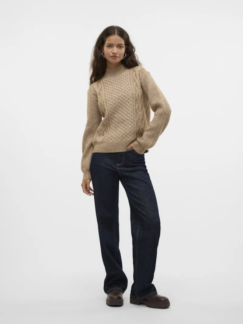 Vero Moda Pullover & Sweatshirts*VMUNIVERSE LS HIGHNECK PULLOVER GA BF Silver Mink