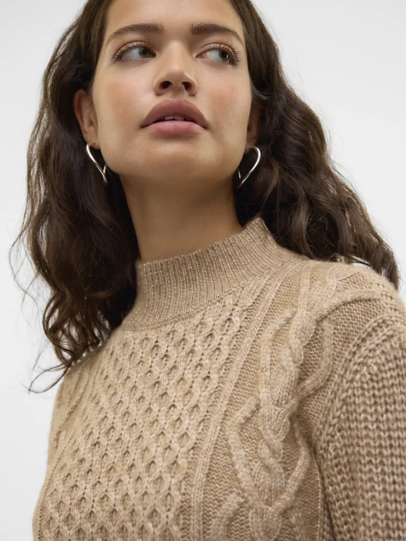 Vero Moda Pullover & Sweatshirts*VMUNIVERSE LS HIGHNECK PULLOVER GA BF Silver Mink