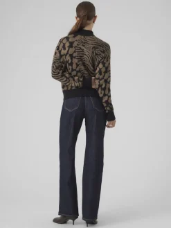 Vero Moda Pullover & Sweatshirts*VMVERA ANIMAL LS HIGHNECK PULLOVER BF Black