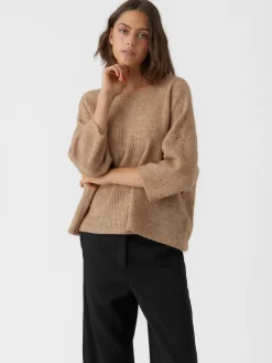 Vero Moda Pullover & Sweatshirts*VMVIGGARIB 3/4 BOATNECK BLOUSE GA Silver Mink