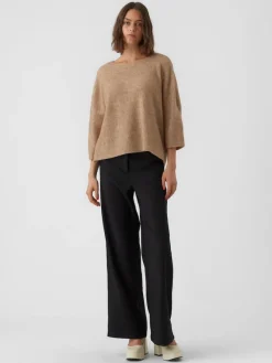 Vero Moda Pullover & Sweatshirts*VMVIGGARIB 3/4 BOATNECK BLOUSE GA Silver Mink