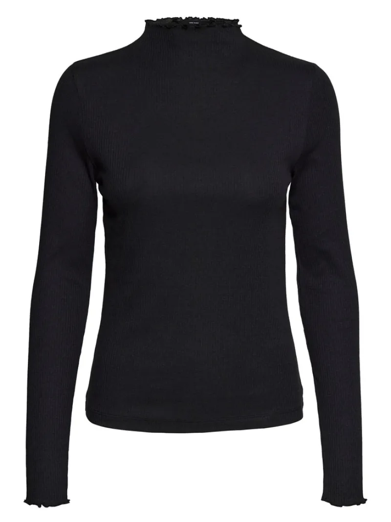 Vero Moda Shirts*VMVIO L/S HIGH NECK BLOUSE NOOS Black