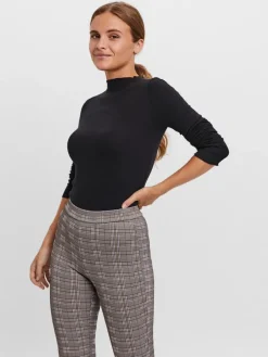 Vero Moda Shirts*VMVIO L/S HIGH NECK BLOUSE NOOS Black
