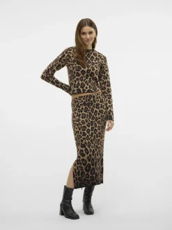 Vero Moda Röcke*VMWHITNEY LONG KNIT SKIRT EXP oatmeal
