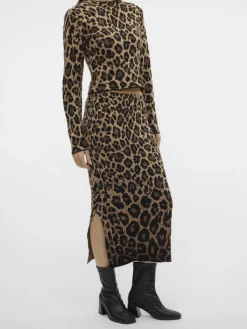 Vero Moda Röcke*VMWHITNEY LONG KNIT SKIRT EXP oatmeal