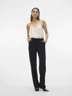 Vero Moda Hosen*VMZAMIRA MW SLIM STRAIGHT PANT NOOS Black