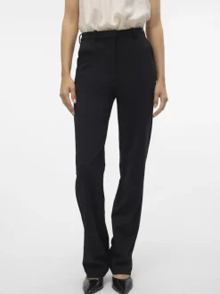 Vero Moda Hosen*VMZAMIRA MW SLIM STRAIGHT PANT NOOS Black