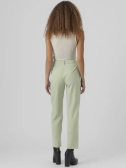 Vero Moda Hosen*VMZELDA HW STRAIGHT PANT BOO grün2
