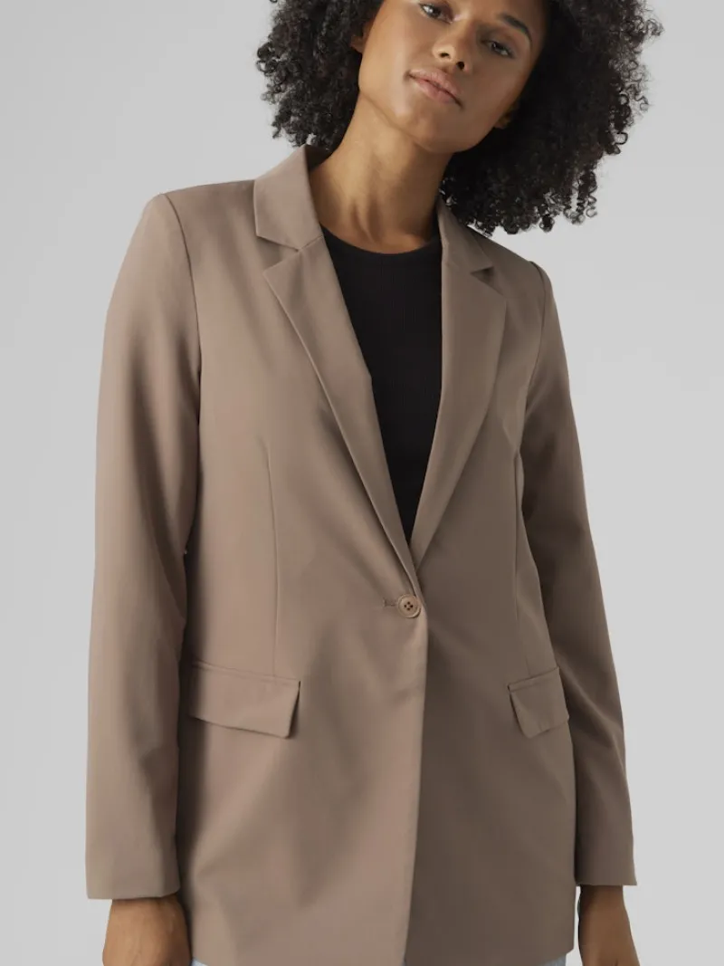 Vero Moda Jacken*VMZELDA LS LOOSE BLAZER BOO brown lentil