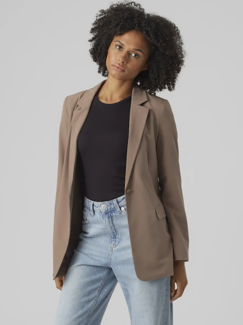 Vero Moda Jacken*VMZELDA LS LOOSE BLAZER BOO brown lentil
