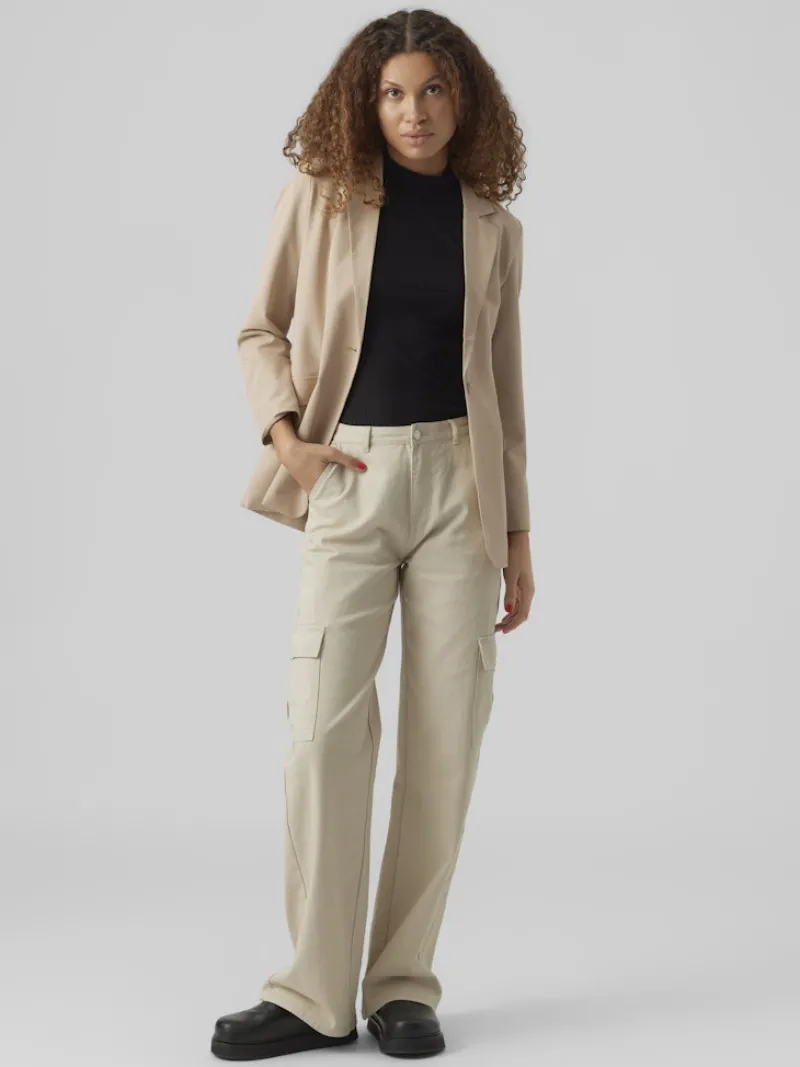 Vero Moda Jacken*VMZELDA LS LOOSE BLAZER BOO humus