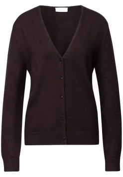 STREET ONE STUDIO Pullover & Sweatshirts*V-Neck Cardigan velvet wine