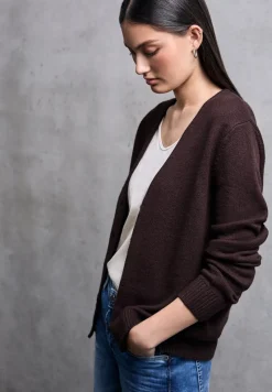 STREET ONE STUDIO Pullover & Sweatshirts*V-Neck Cardigan velvet wine