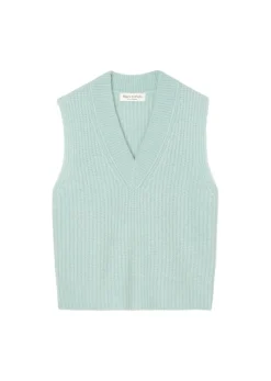 Marc O'Polo Pullover & Sweatshirts*V-Neck-Pullunder aus Schurwolle-Mix frozen blue